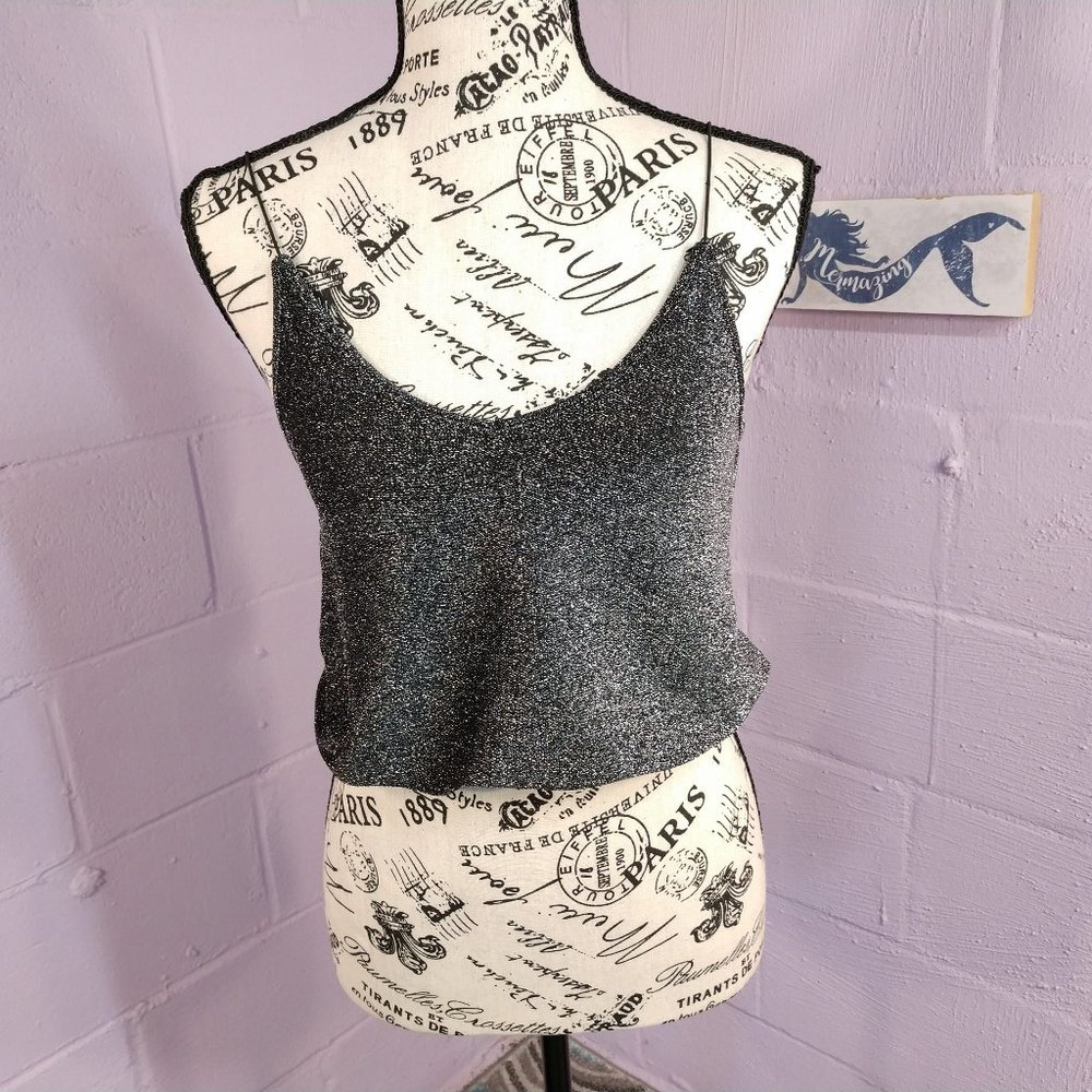 3 for $15 Adam Levine Gray Shimmery Crop Top